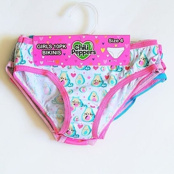 NWT Chili Peppers 10-Pck Colorful Cotton Bikini Panties - Picture 2 of 5